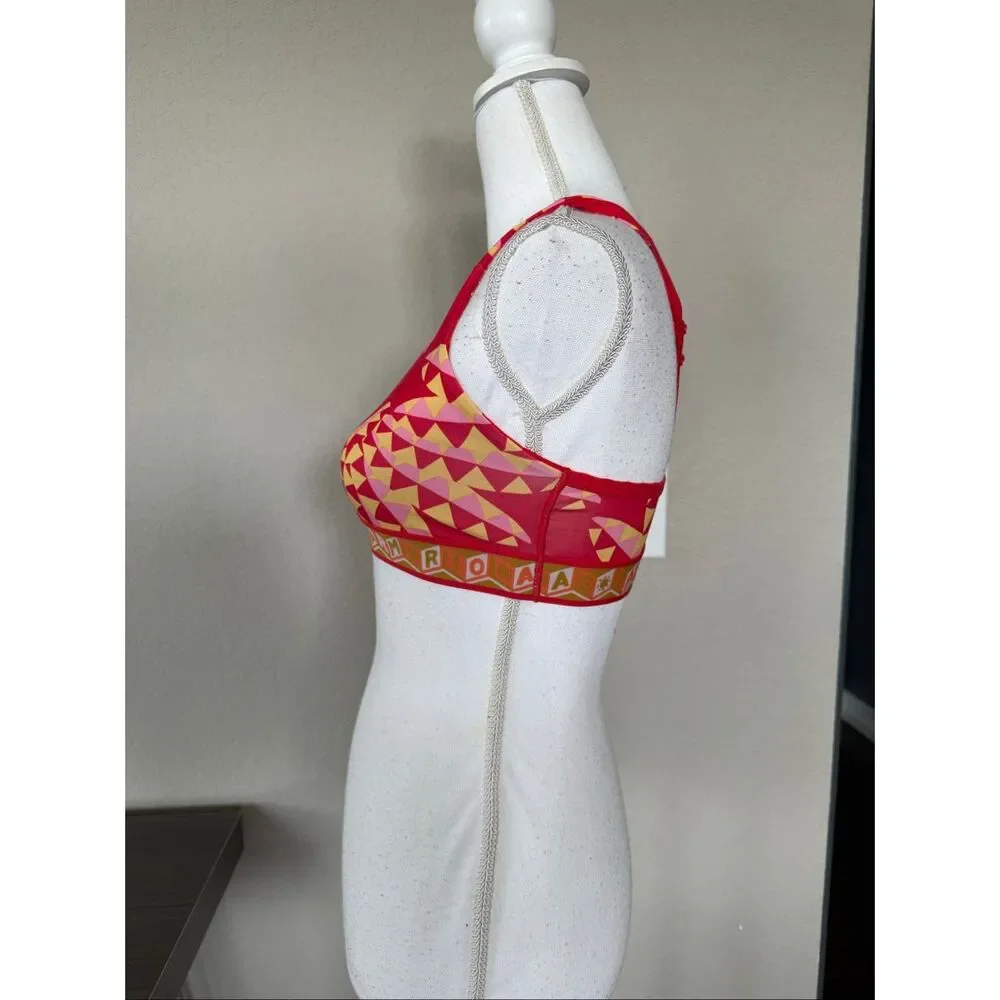 Adidas x Farm Rio Red Adjustable Sports Bra Small A/C Cup